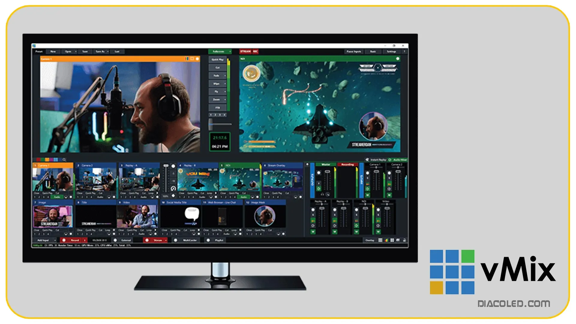 . نرم افزار مدیریت ویدئو وال Vmix