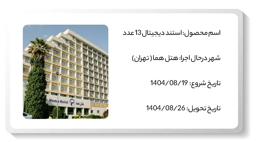 عکس پروژه استند دیجیتال 13 عدد