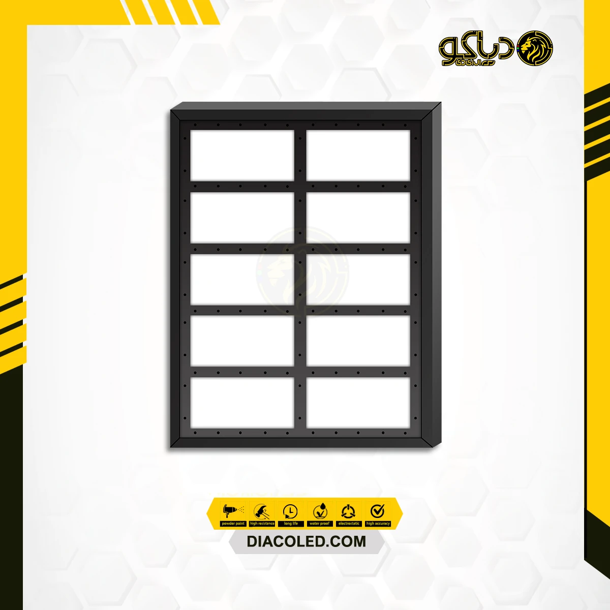 قاب تابلو روان دو طرفه2*5